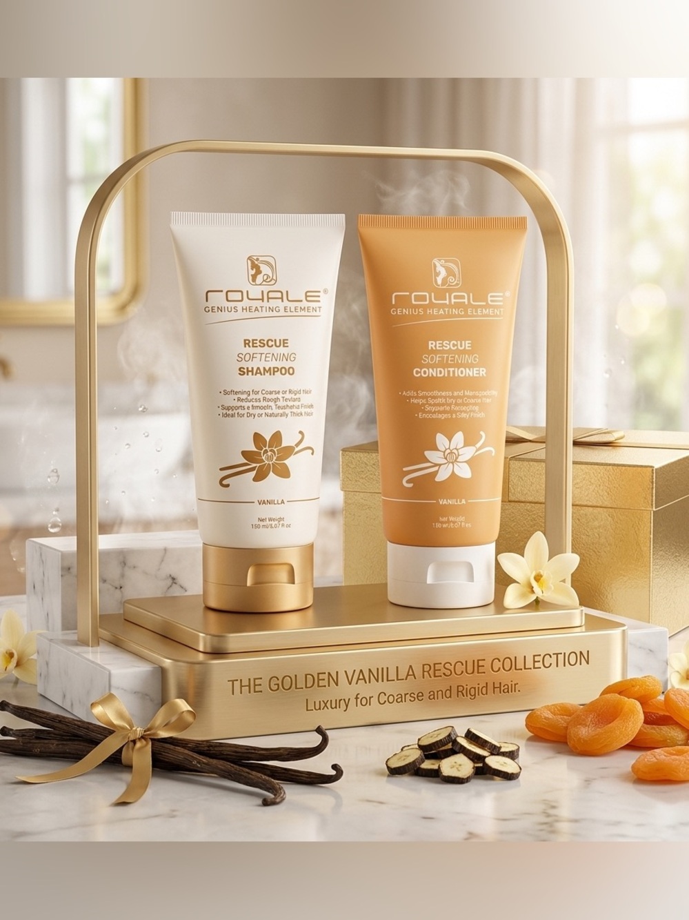 Royale Rescue Vanilla Softening Shampoo & Conditioner – Retail $150